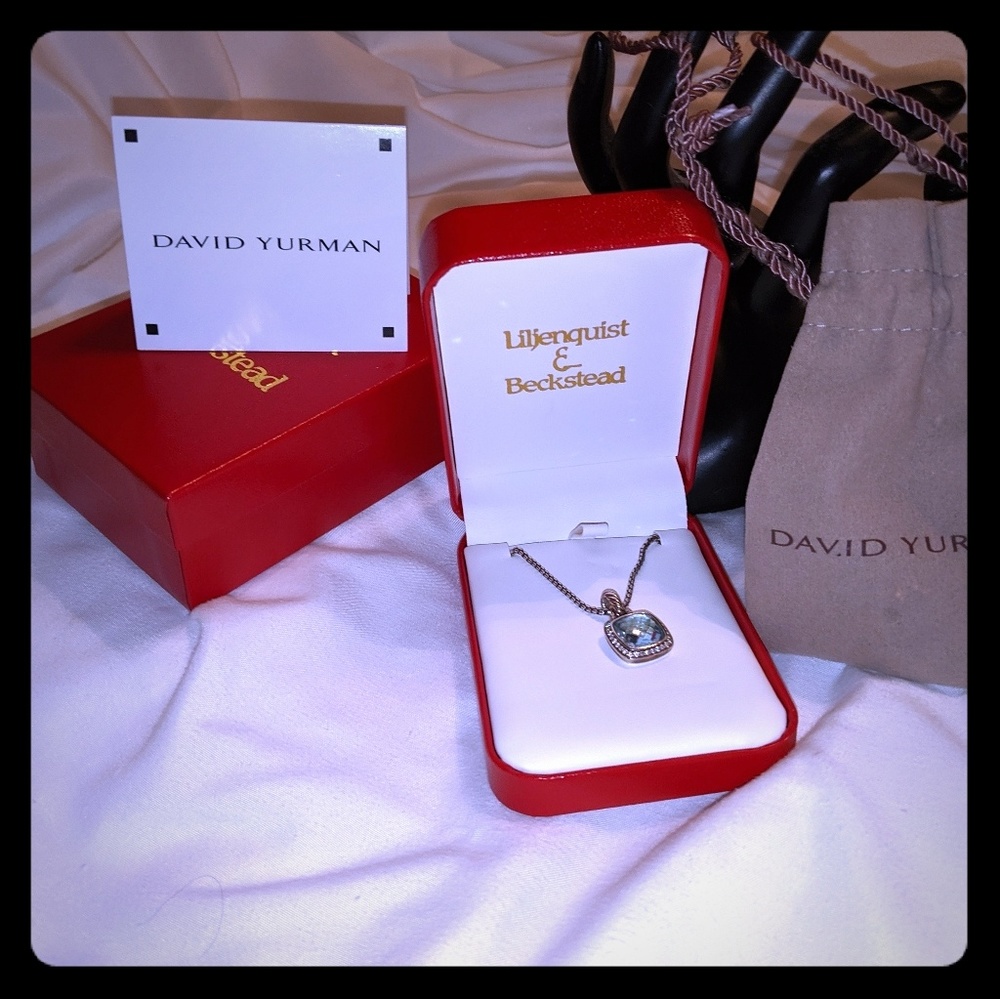 David Yurman topaz with diamond accent